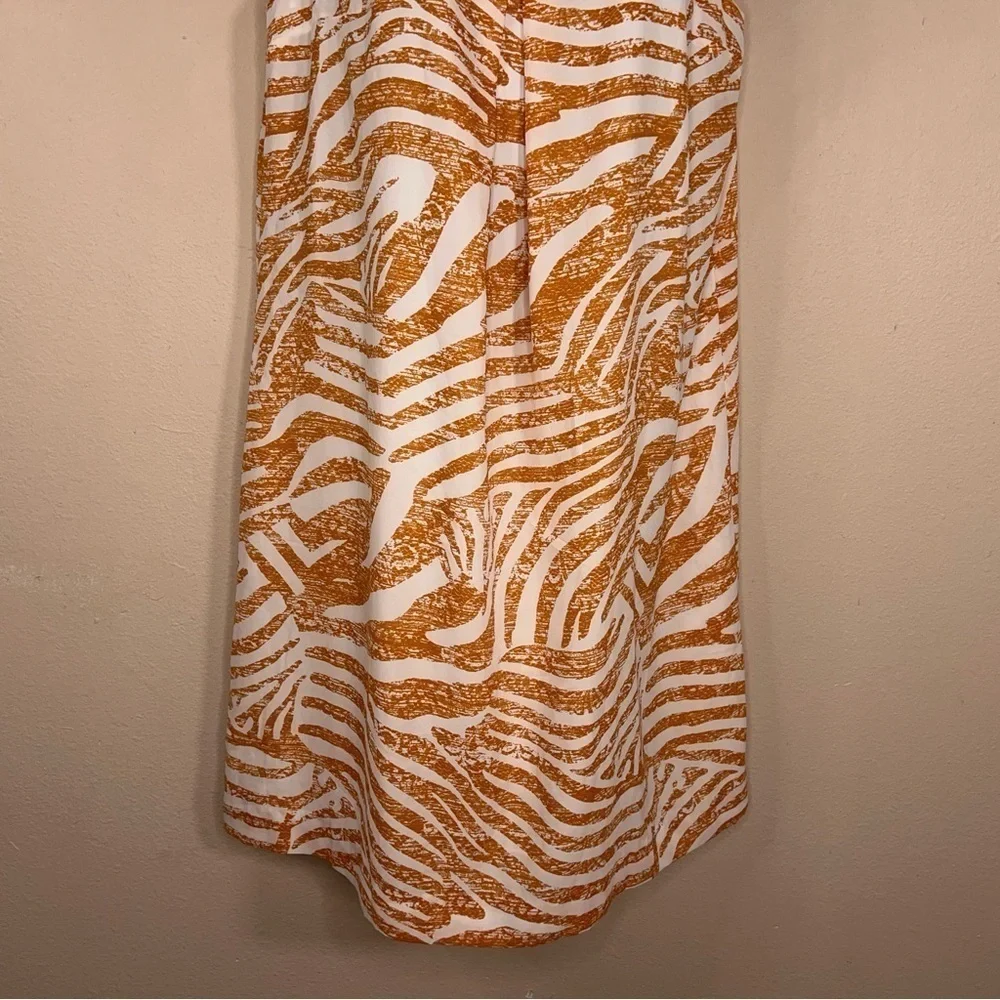 NEW SIZE 12 H&M YELLOW WHITE SLEEVELESS DRESS COLORFUL LINED